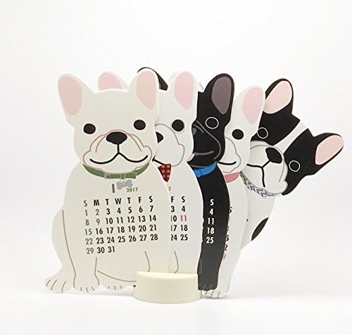 French Bulldog 2017 Die-cut Desktop Calendar