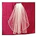 Shixi Marriage Women's 1 Tier Ivory Wedding Veil with Sequins