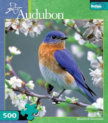 Audubon: Bluebird Blossoms 500pc Jigsaw Puzzle