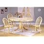 5pc Natural Finish Wood Oval Dining Table +4 Windor Chair Set