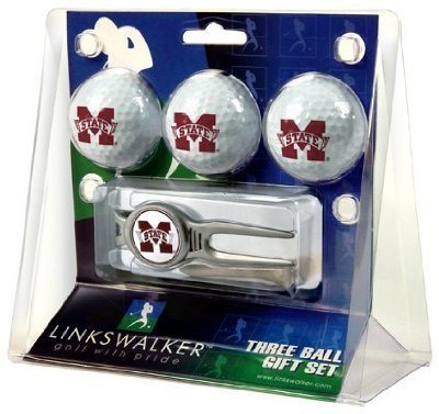 Mississippi State Bulldogs 3 Golf Ball Gift Pack W/ Kool Tool - Ncaa College Athletics