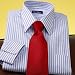 Trim Fit Fine Line Stripes Dress Shirt