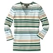 Eddie Bauer(エディー・バウアー) 3/4スリーブリブＶネックストライプセーター