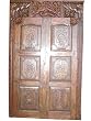 Rare and Unusual Antique Door Panel Carved Teak Wood From India 78x47