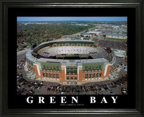 Green Bay Packers - New Lambeau Field Aerial - Lg - Framed Poster Print