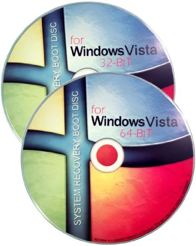 2 Disc- Startup Repair & Boot 2 CD Set For Windows Vista Home Basic Premium 32bit & 64Bit Combo