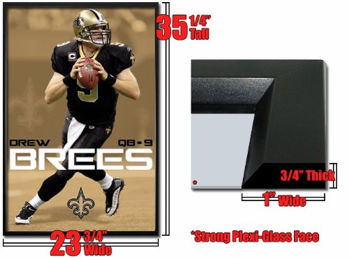 Framed Drew Brees Poster New Orleans Saints Nfl Fr4869