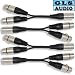 4 XLR M to Dual XLR F Y Cable Splitter GLS Audio