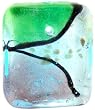 Murano Glass Purple Green Color Pendants Necklace