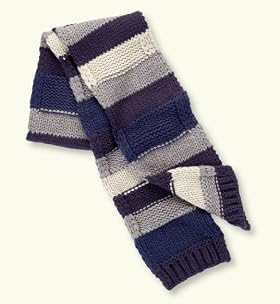 Older Boys' Multi-Stripe Knitted Scarf