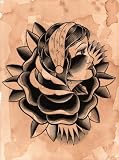 Lady Rose by Andre Perales Tattoo Designs Giclee Art Print