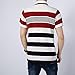 Yete Mens Striped Collared Casual Short Sleeve Polo Shirt