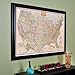 Push Pin Travel Maps - Executive US - Black Frame Framed Pin Map for Tracking Your Travels - 27.5