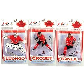 Set of 3 Red Jersey- NHL Hockey Exclusive 6 Inch Figure Team Canada 2010 by McFarlane Hockey