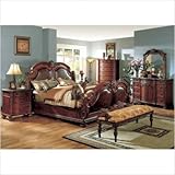 Porter Sleigh Bedroom Set in Dark Cherry Size: King
