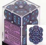 Cobalt Speckled 6 Sided 16mm Dice Block