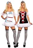 Dreamgirl Womens Reversible Alice In Wonderland/ Queen Of Hearts Costume