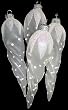 Set of 4 Frosted Glittery Icicle Glass Christmas Ornaments 4.5" #63231000000