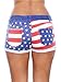 Women's USA American Flag Denim Shorts