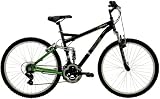 Realm Cycles Contour 1.0 Men's Dual-Suspension Mountain Bike (26-Inch Wheels, Black/Green)