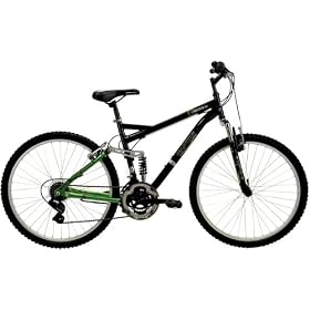 Realm Cycles Contour 1.0 Men's Dual-Suspension Mountain Bike (26-Inch Wheels, Black/Green)