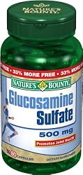 Glucosamine Sulfate 500Mg Capsules, By Natures Bounty - 80 Capsules
