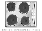 Baumatic 60cm Solid Plate Hob Electric Stainless Steel