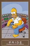 The Simpsons (Pride, Homer Simpson) Black Wood-Mounted TV Poster Print - 24 X 36