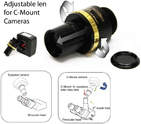 BigCatch 5.1MP CMOS Parfocal Microscope Eyepiece / C-Mount Camera EM-510M [Windows 7, XP, Vista, & Mac OS] + Calibration Slide