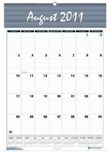 cheap House of Doolittle Bar Harbor Academic Monthly Wall Calendar, 12 Months August 2011 to July 2012, 12 x 17 Inch, Blue and Gray Recycled (HOD352)