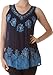 Sakkas Batik Embroidered V-Neck Sleeveless Blouse