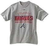 MLB Boys' Atlanta Braves Opponent Short Sleeve Basic Tee (Steel Heather, Small)