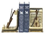 SI 91-1613 Pair Violin And Music Bookends