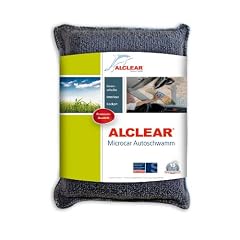 ALCLEAR Ultra-Microfaser Autoschwamm Microcar, Farbe anthrazit-blau, immer superweich, gegen beschlagene Scheiben, Scheibenschwamm f�r Windschutzscheibe, Antibeschlag - Durchblick statt Unfallgefahr