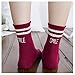 Hanxue Women's Letter Embroidery Casual Comfort Cotton Sport Socks