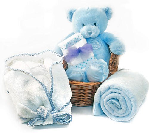 Baby First Gift Basket (Baby Boy - Blue)