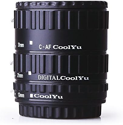 3-piece Macro Automatic Extension Tube Set Dg for Canon EOS 1d 1ds 5d Mark 2 3 Ii III 6d 7d 10d 20d 20da 30d 40d 50d 60d 60da 70d 100d 300d 350d 400d 450d 500d 550d 600d 650d 700d 1000d 1100d 1200d Rebel Sl1 Xt Xti Xs Xsi T1i T2i T3 T3i T4i T5 T5i X X2 X3 X4 X5 X6i X7i X50 X70 Digital SLR Camera