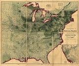 1874 LARGE US MEDICAL MAP PLAGUE EPIDEMIC TYPHOID
