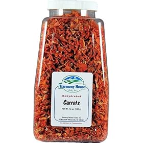 Dehydrated Carrots (15 Oz Jar) - For Cooking, Camping, Hiking, Food Storage, Emergency Preparedness