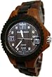 Tense Two Tone Round Date Wooden Watch Mens Roman # Dark Dial G4100SD RNDF