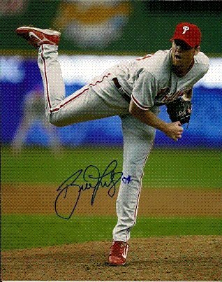 Autographed/Hand Signed Brad Lidge 8x10 Photo Philadelphia Phillies