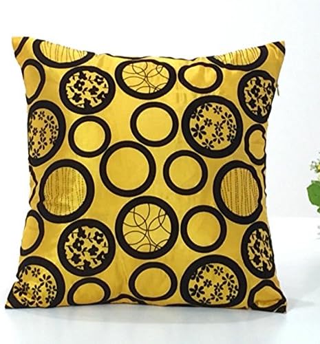 High Home Square Pillowcases Bed Sofa Throw Pillow Cases Car Back Cushion Cover Yellow Round