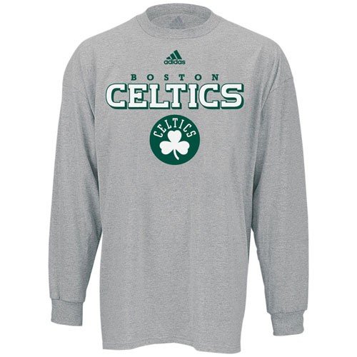 adidas Boston Celtics Ash True Court Long Sleeve T-shirt