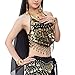 BellyLady Halloween Belly Dance Costume, Halter Bra Top, Hip Scarf and Skirt