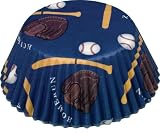 Fox Run Baseball Theme Standard Bake Cups, 50 Cups