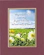 Beautiful and Inspiring 8 x 10 Inches Frame able Easter Floral Note Card (Sing to the Lord a New Song . . ) on Double Beveled Matting