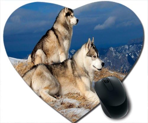 wskshop Animal Mouse Pad, New Design Couple Haski Mouse Pad Heart Shaped Mousepads