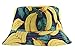 ZLYC Unisex Cute Print Bucket Hat Summer Fisherman Cap (Banana Yellow)