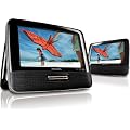 Philips PD7022/05 Twin 7 inch Portable DVD Player - Black