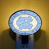 NORTH CAROLINA TAR HEELS Team Logo ART-GLASS NIGHTLIGHT (4 1/2 x 4 3/4) by Memory Company